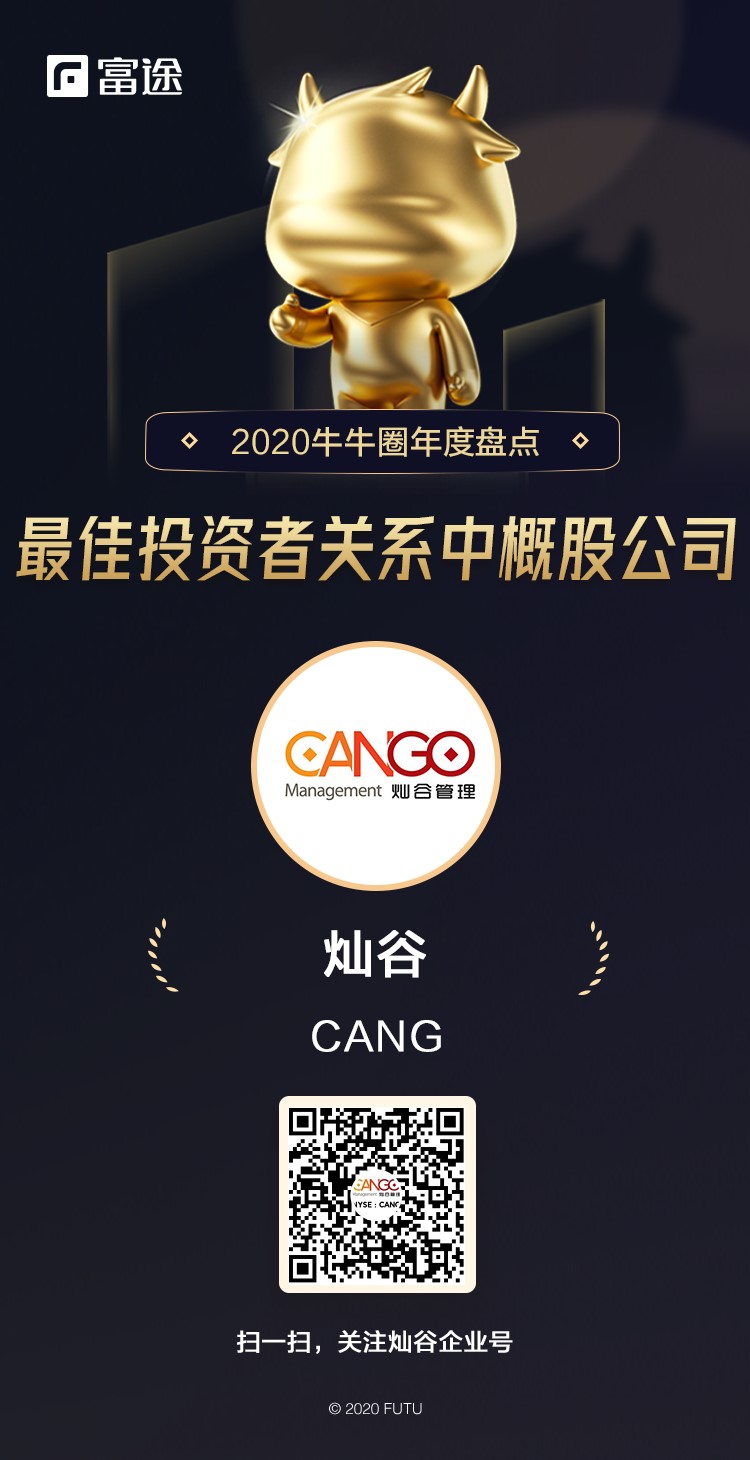Cango Won the Annual Award for “US-Listed Chinese Company with Best Investor Relations”